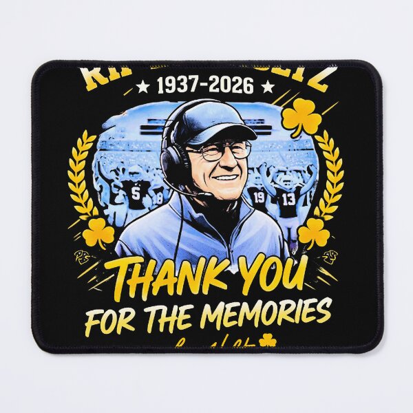 Item preview, RIP Lou Holtz Fighting Irish Football 1937-2026 designed and sold by GigiBonny.