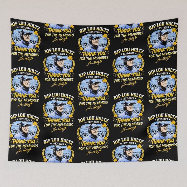Item preview, RIP Lou Holtz Fighting Irish Football 1937-2026 designed and sold by GigiBonny.