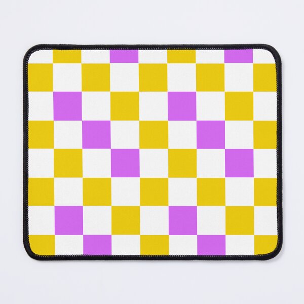 Item preview, Yellow White Purple Checkered Pattern Design designed and sold by PatternTitan.