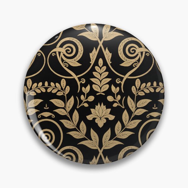 Item preview, Klimt Inspired Gold Botanical Pattern – Art Nouveau Black & Gold Ornamental Design designed and sold by Tamas Das.