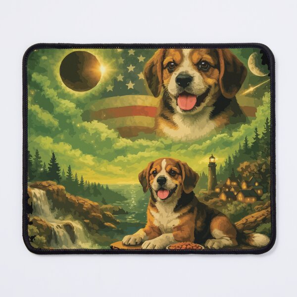 Item preview, Beagle Dog Howling to The Moon Vintage 90s Retro Animal Dog designed and sold by BOUCHERIT amine.