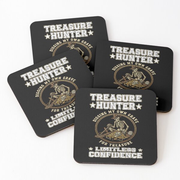 Item preview, Treasure Hunter Limitless Confidence Skeleton Metal Detecting Funny treasure hunting vibes adventurer of pirate island Pirate treasures designed and sold by Jt41.