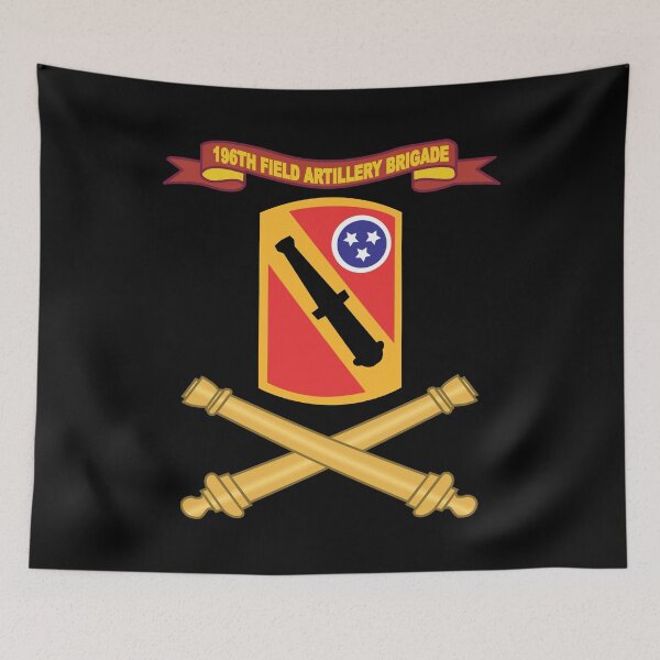 Item preview, Army - 196th Field Artillery Brigade SSI w Ribbon - Br X 300 designed and sold by Military Insignia Products.