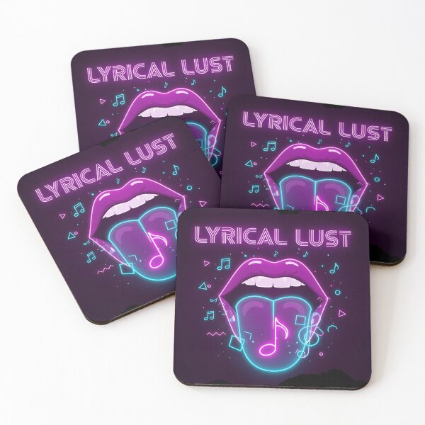 Item preview, Lyrical Lust – Neon Music Aesthetic Retro Synthwave Art designed and sold by CrimsonChords.