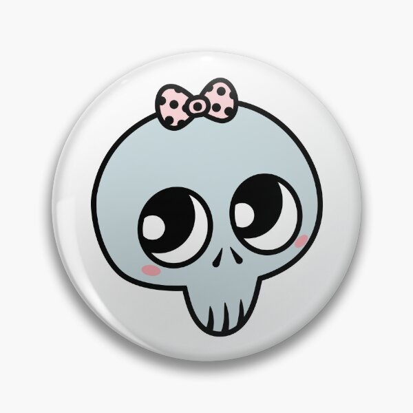 Item preview, Cute Skull with Pink Bow designed and sold by Art by Nath.