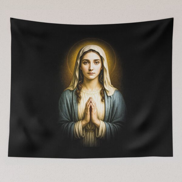 Item preview, Virgin Mary Prayer Catholic Faith Art designed and sold by PSYNOVA.