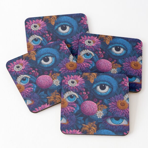 Item preview, Surreal Floral Evil Eyes Botanical Pattern designed and sold by SecretDicer.