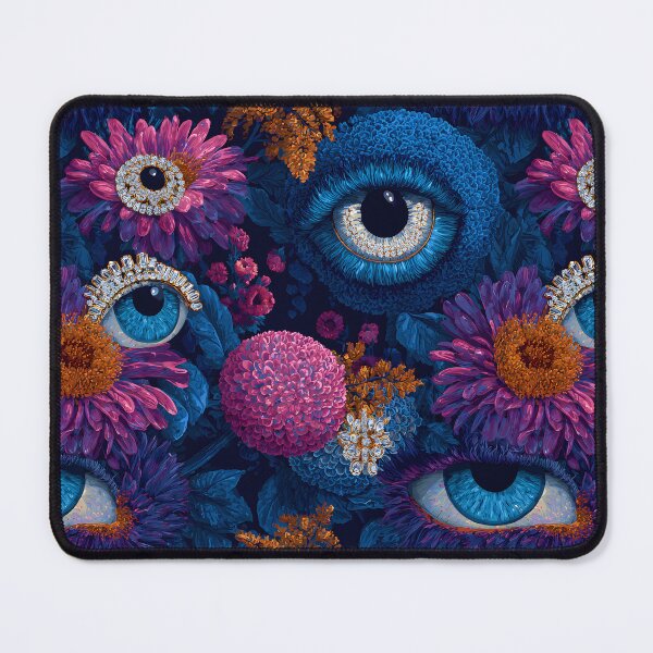 Item preview, Surreal Floral Evil Eyes Botanical Pattern designed and sold by SecretDicer.