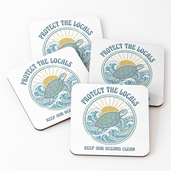 Item preview, Protect the Locals Sea Turtle T-Shirt — Keep Our Oceans Clean, Ocean Conservation Gift, Vintage Wave Tee designed and sold by Luminari Creations.