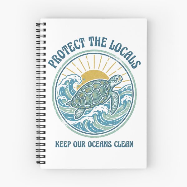 Item preview, Protect the Locals Sea Turtle T-Shirt — Keep Our Oceans Clean, Ocean Conservation Gift, Vintage Wave Tee designed and sold by Luminari Creations.