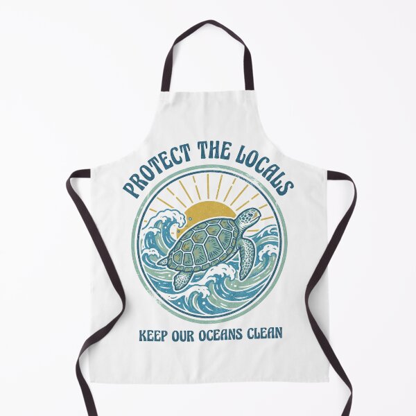 Item preview, Protect the Locals Sea Turtle T-Shirt — Keep Our Oceans Clean, Ocean Conservation Gift, Vintage Wave Tee designed and sold by Luminari Creations.