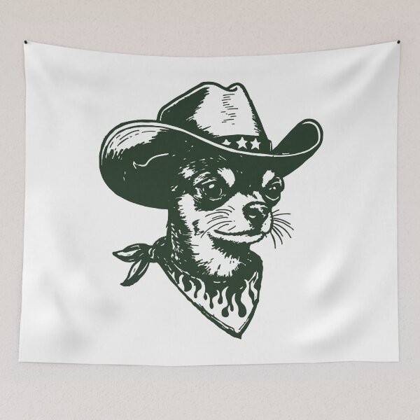 Item preview, Chihuahua Cowboy Western Outlaw Dog designed and sold by BrownHorse90s.