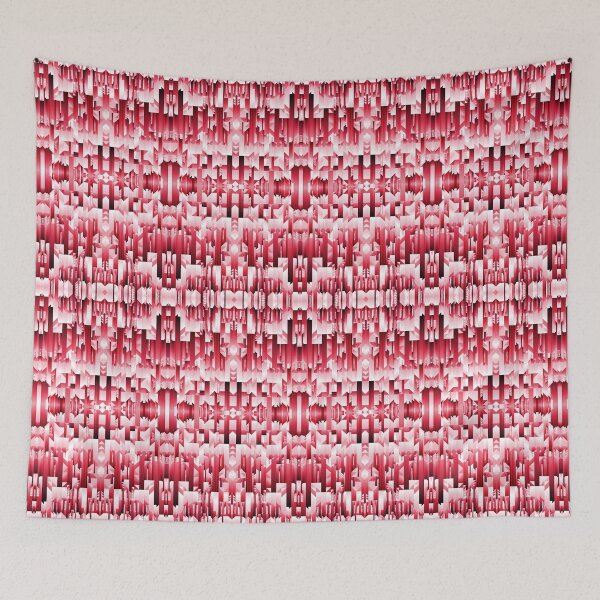 Item preview, Red Geometric Mosaic Pattern designed and sold by ScreenPin.