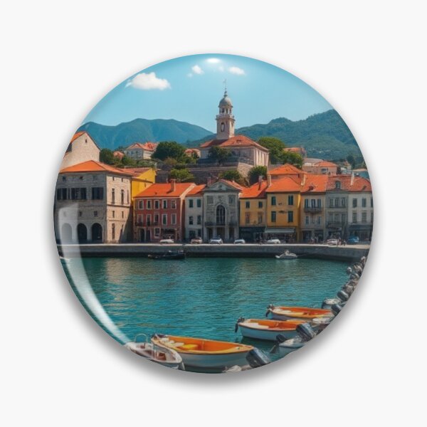 Item preview, Scenic Mediterranean Harbor with Clear Turquoise Water designed and sold by Vida e Arte.