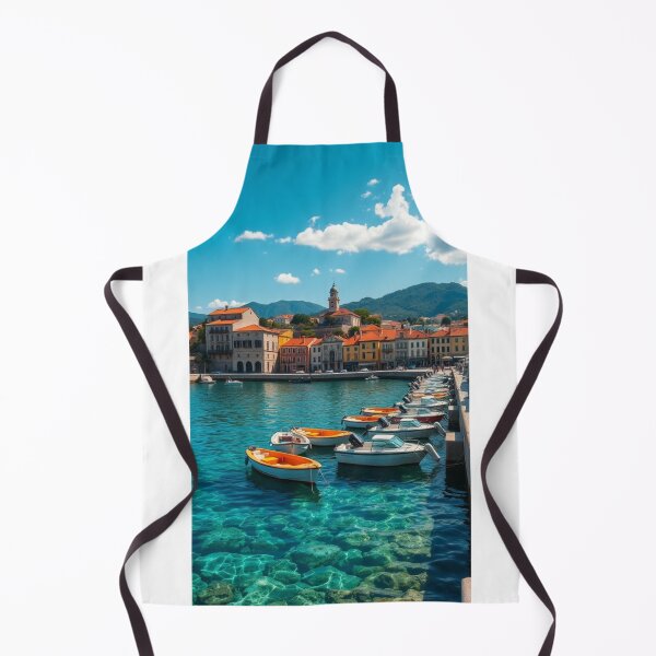 Item preview, Scenic Mediterranean Harbor with Clear Turquoise Water designed and sold by Jade Ado.