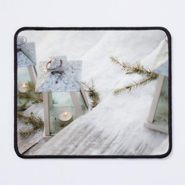 Item preview, Lanterns with Candlelight on Snowy Winter Surface designed and sold by katifinell.