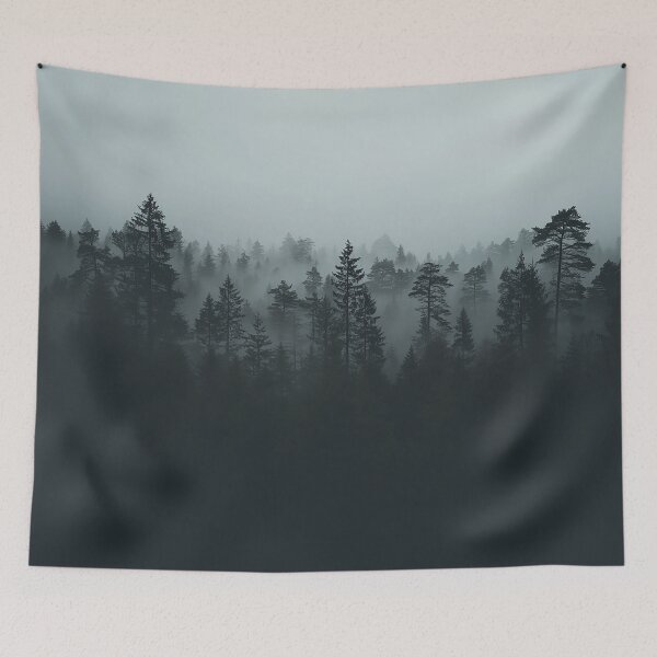 Item preview, Silent Foggy Woodland Pine Landscape designed and sold by Christian Weiss.