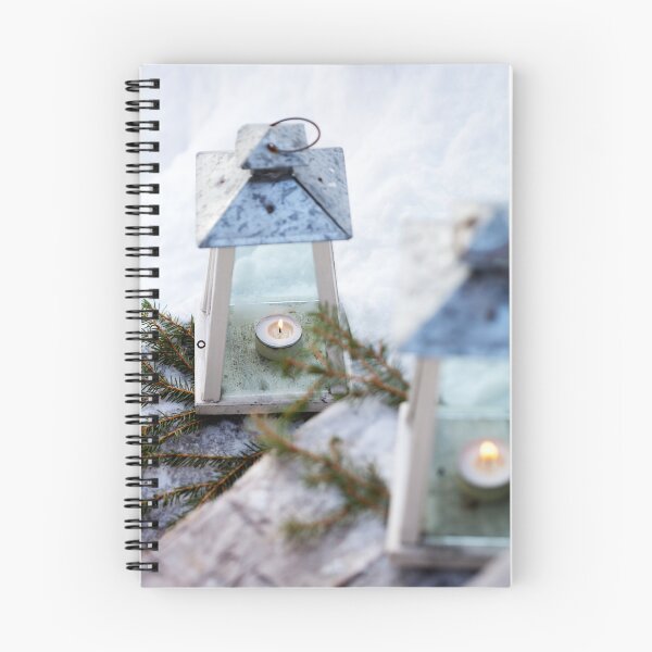 Item preview, Lanterns with Candlelight on Snowy Winter Surface designed and sold by katifinell.