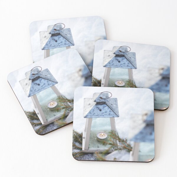 Item preview, Lanterns with Candlelight on Snowy Winter Surface designed and sold by katifinell.