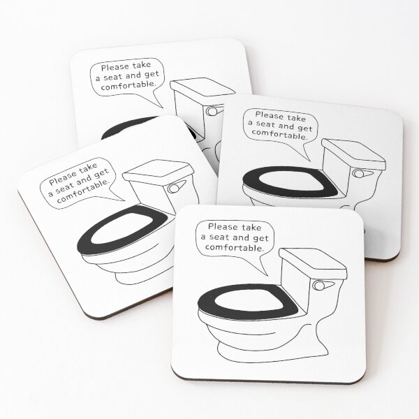 Item preview, Take a seat - toilet humor designed and sold by Stick People Designs.