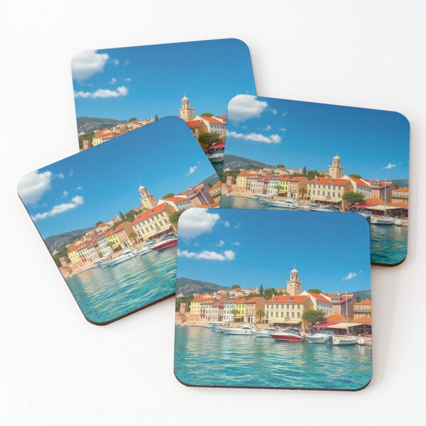 Item preview, Luxury Yachts in Mediterranean Coastal Harbor designed and sold by Jade Ado.