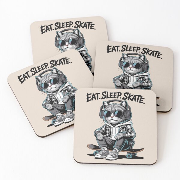 Item preview, graffiti cat skater – board tricks - streetwear - kickflip - skateboarding - skater - skate life - skate culture  - Skateboarding animal designed and sold by JansenGS.