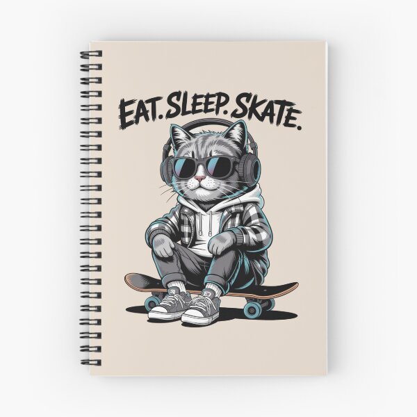 Item preview, graffiti cat skater – board tricks - streetwear - kickflip - skateboarding - skater - skate life - skate culture  - Skateboarding animal designed and sold by JansenGS.