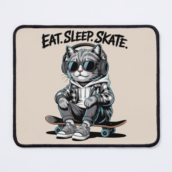 Item preview, graffiti cat skater – board tricks - streetwear - kickflip - skateboarding - skater - skate life - skate culture - Skateboarding animal designed and sold by JansenGS.