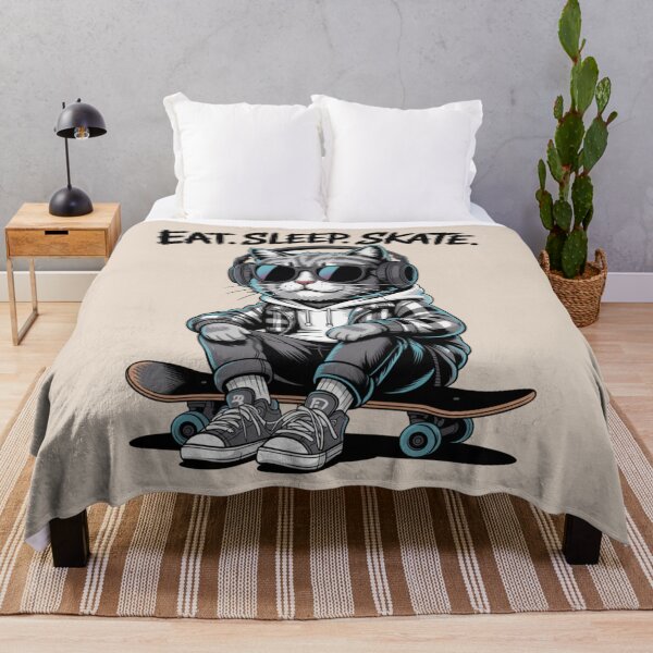 Item preview, graffiti cat skater – board tricks - streetwear - kickflip - skateboarding - skater - skate life - skate culture  - Skateboarding animal designed and sold by JansenGS.
