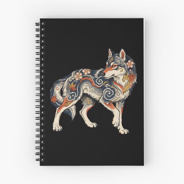 Item preview, Japanese Wolf Tattoo Art With Sakura Flowers designed and sold by Gear Camel.