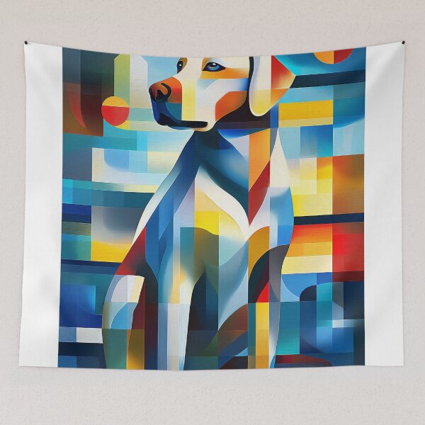 Item preview, Geometric Labrador retriever in Colorful Blocks designed and sold by lautir.