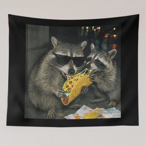 Item preview, Funny Raccoon Eating Taco Cool Sunglasses Cute Animal Meme designed and sold by PhocoNibict.