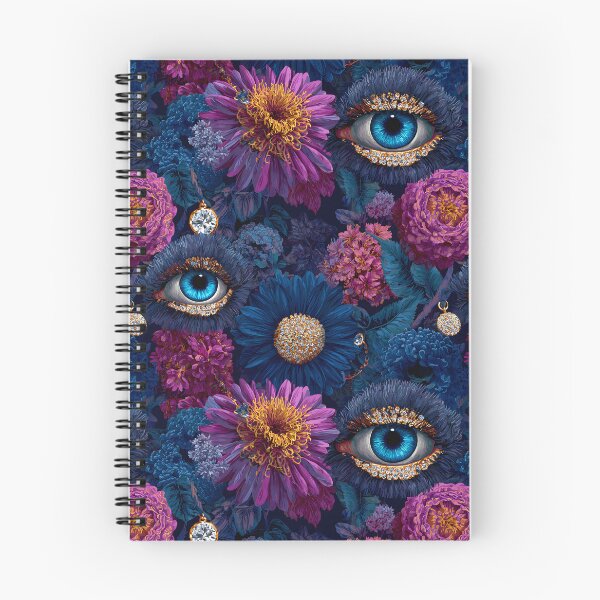 Item preview, Creepy Floral Eyes Retro Surrealistic Flowers Botanical Pattern designed and sold by SecretDicer.