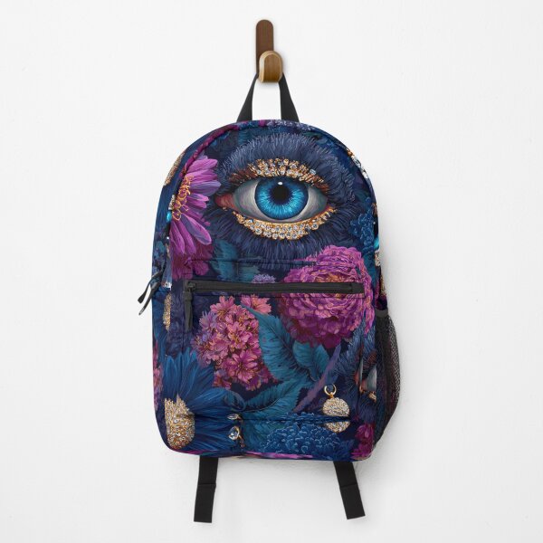 Item preview, Creepy Floral Eyes Retro Surrealistic Flowers Botanical Pattern designed and sold by SecretDicer.