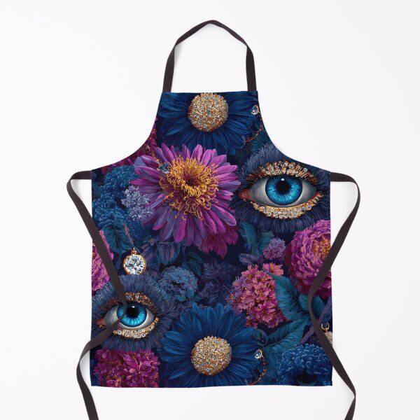 Item preview, Creepy Floral Eyes Retro Surrealistic Flowers Botanical Pattern designed and sold by SecretDicer.