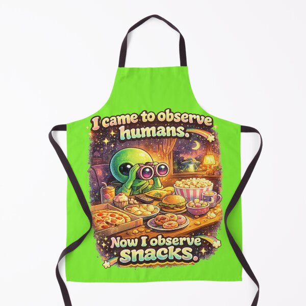 Item preview, I Came To Observe Humans Now I Observe Snacks – Funny Alien Snack Shirt designed and sold by TroyTheTerrific.