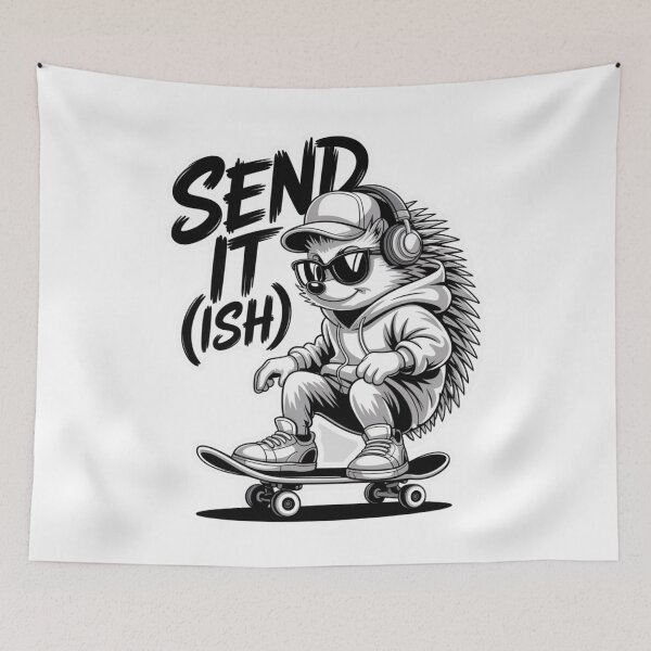 Item preview, graffiti hedgehog skater – board tricks - streetwear - kickflip - skateboarding - skater - skate life - skate culture  - Skateboarding animal designed and sold by JansenGS.