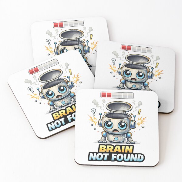 Item preview, Brain Not Found Funny Robot Low Battery designed and sold by the-dovlat.