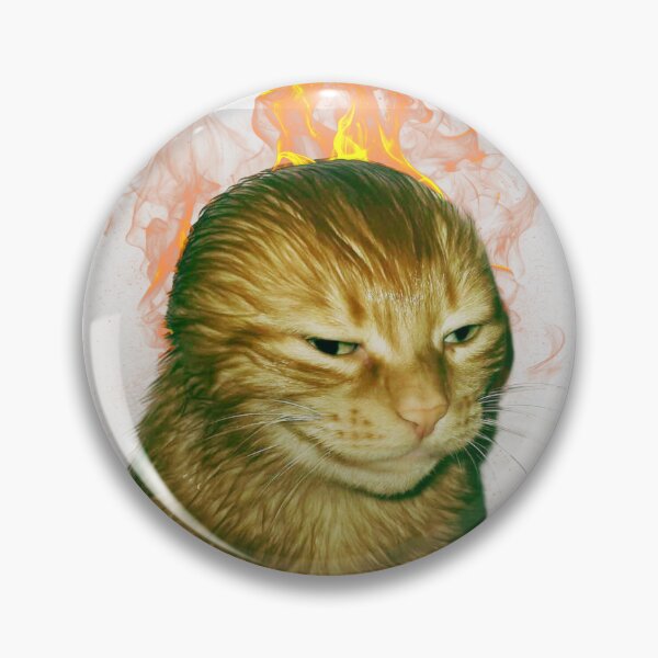 Item preview, Fire Cat Dank meme designed and sold by mooncakekaro.