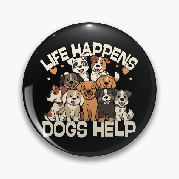 Item preview, Life Happens Dogs Help Cute Dog Lover Cartoon Design designed and sold by PROPera-design.