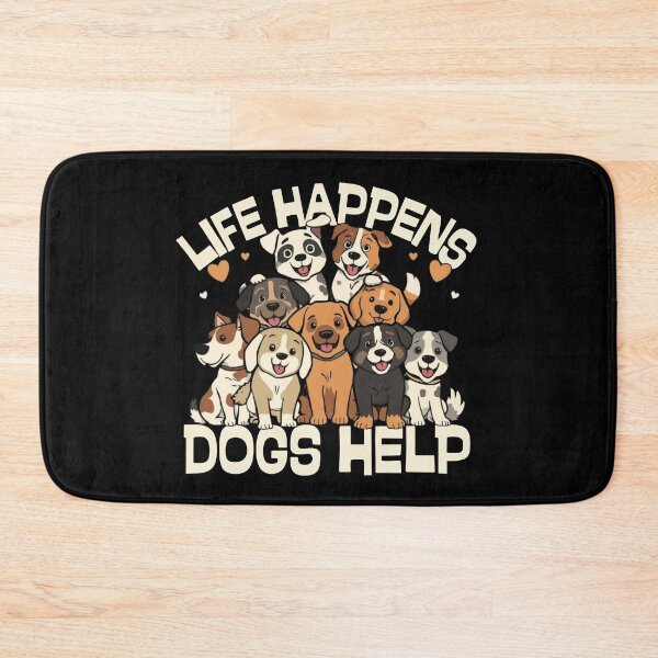 Item preview, Life Happens Dogs Help Cute Dog Lover Cartoon Design designed and sold by PROPera-design.