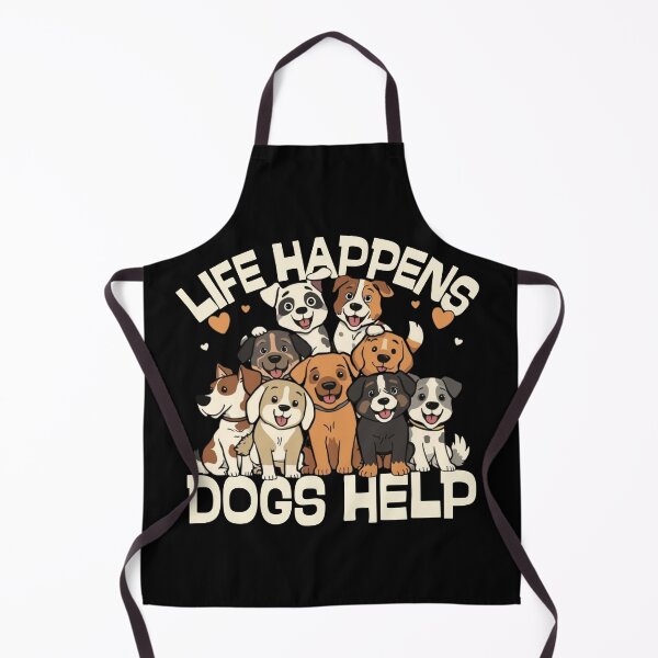 Item preview, Life Happens Dogs Help Cute Dog Lover Cartoon Design designed and sold by PROPera-design.