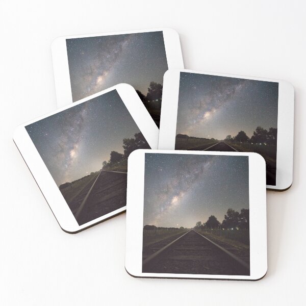 Item preview, Railway Tracks Into Starry Sky Photographic Print designed and sold by Mother-Nature65.