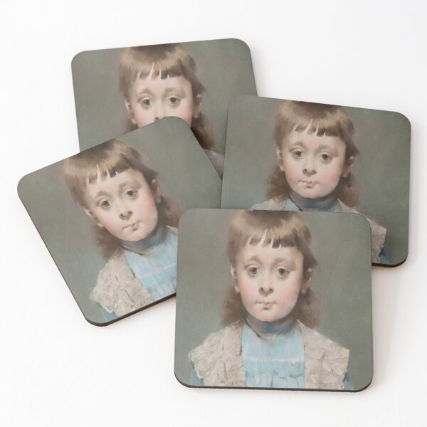 Item preview, Portrait of a Young Girl with a Blue Ribbon designed and sold by SharonTheFirst.