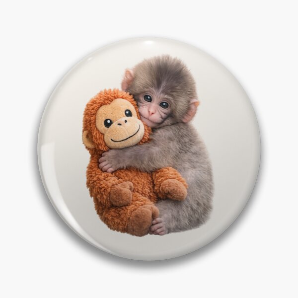 Item preview, Punch - Cute Sad Punch Baby Monkey Hugging Orangutan Plush Toy | Kawaii Comfort Friendship Team Punch Art designed and sold by PopCulturePixel.