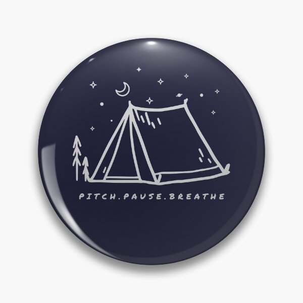 Artikelvorschau, Zeltaufbau, Pause, Atempause – Minimalistisches, achtsames Camping-Design entworfen und verkauft von Slow Vibes Designs.