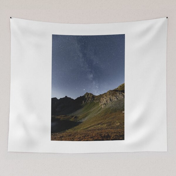 Item preview, Stars In Blue Sky Over Landscape Photographic Print designed and sold by Mother-Nature65.