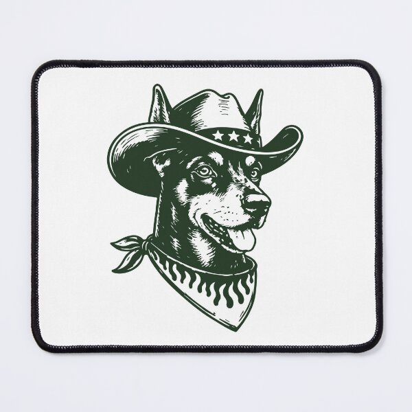 Item preview, Doberman Cowboy Western Outlaw Dog designed and sold by BrownHorse90s.