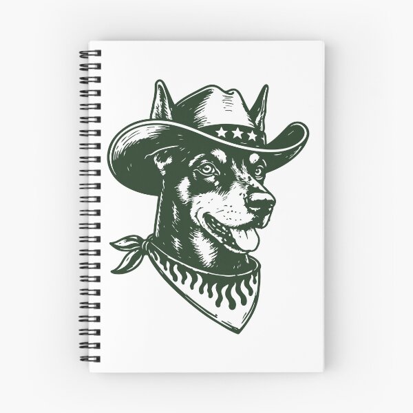 Item preview, Doberman Cowboy Western Outlaw Dog designed and sold by BrownHorse90s.