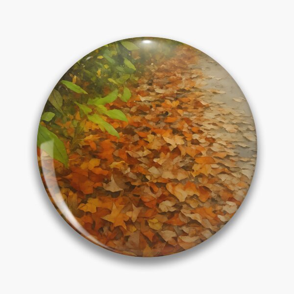 Item preview, Autumn Forest Path Covered with Golden Fallen Leaves – Fine Art Nature designed and sold by M.ALK.Watercolor.